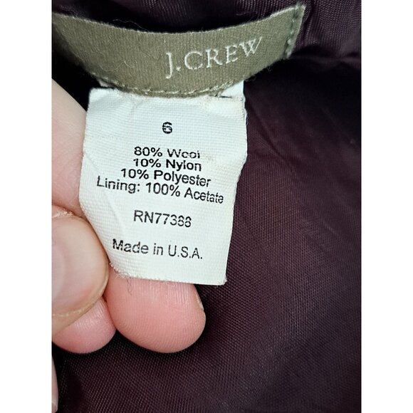 Y2K J.Crew Tweed Wool Blend Mini Skirt Size 6 Brown White Back Button Academia - Picture 5 of 8